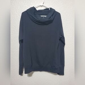 Z by Zella Black Cowl Neck Long Sleeve Pullover Sweatshirt Women's Size Medium